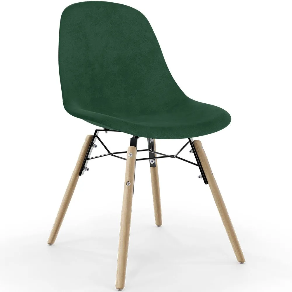 Esszimmerstuhl aus Samt - Skandinavisches Design und Holzbeine - Skögur image 8