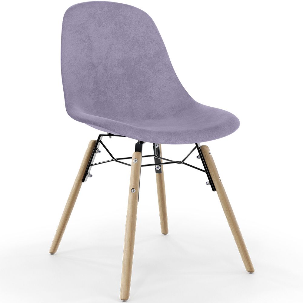 Esszimmerstuhl aus Samt - Skandinavisches Design und Holzbeine - Skögur image 8