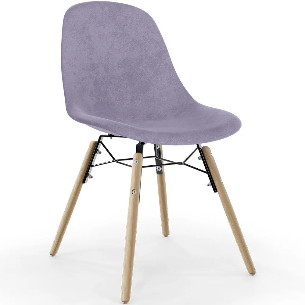 Esszimmerstuhl aus Samt - Skandinavisches Design und Holzbeine - Skögur image 8