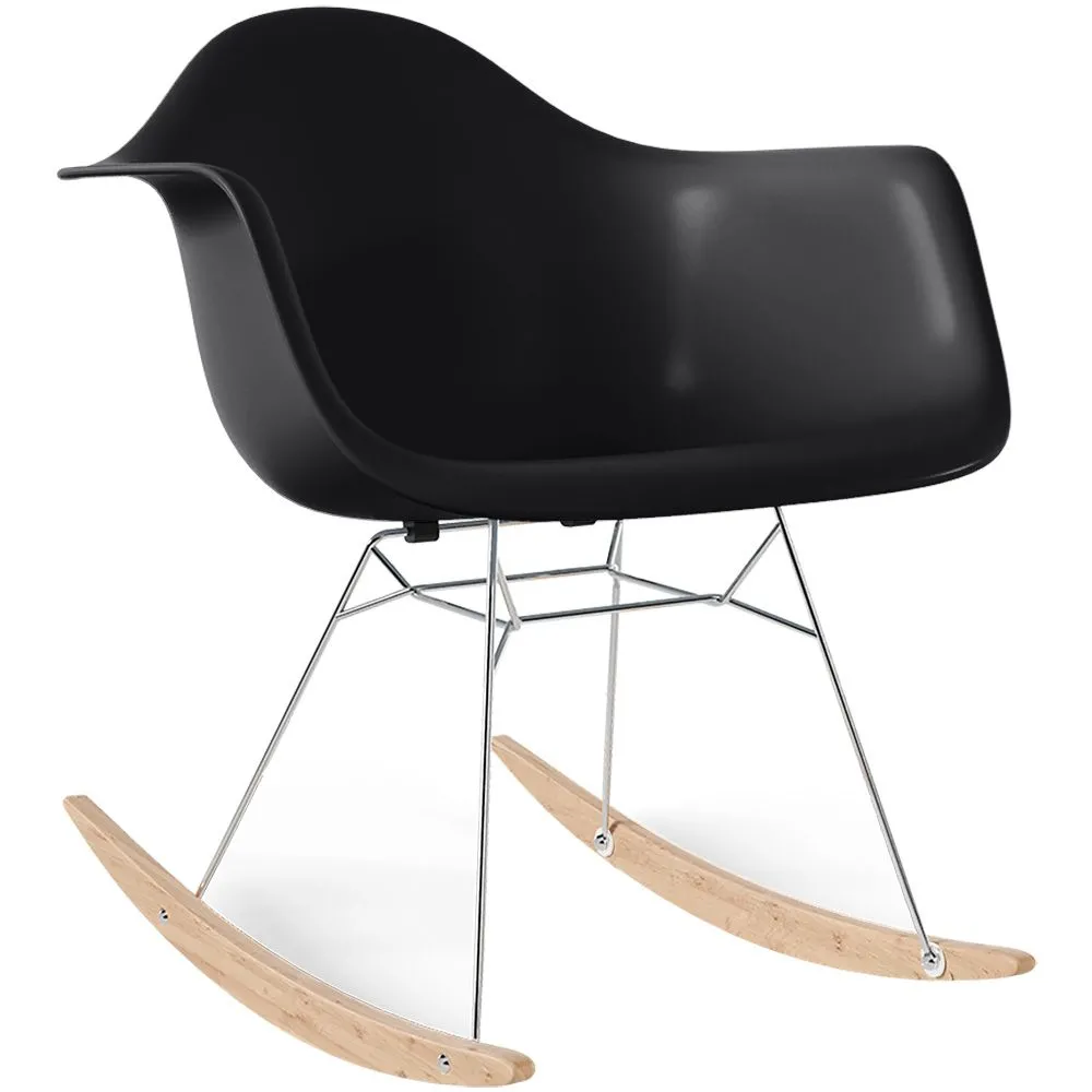 Schaukelstuhl - Skandinavisches Design - Holz- und Metallbeine - Nordika image 8