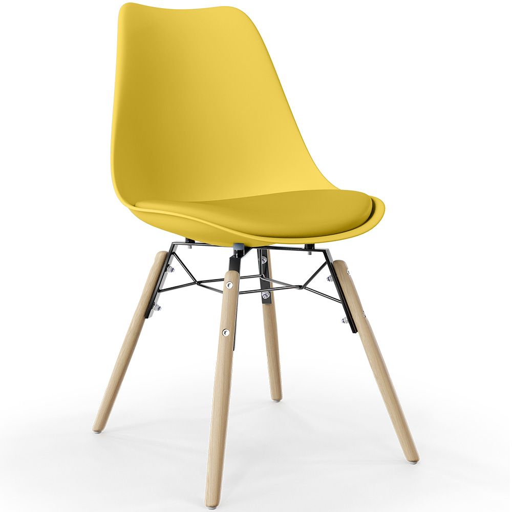 Esszimmerstuhl mit Kissen - Skandinavisches Design und Holzbeine - Skögur image 8