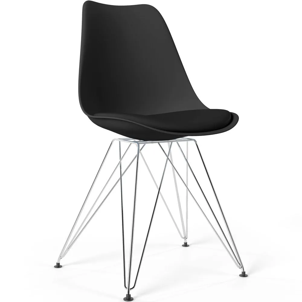 Esszimmerstuhl mit Kissen - Skandinavisches Design und Metall - Skögur image 8