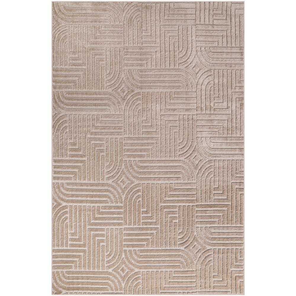 Großer Teppich im Zeitgenössischen Modernen Design - Beige (160x230 cm) - Rococo image 8