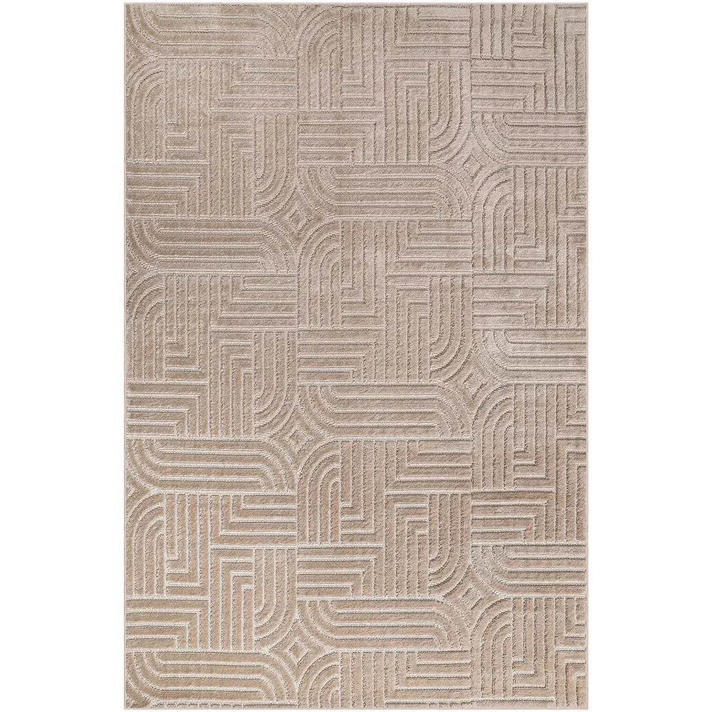 Großer Teppich im Zeitgenössischen Modernen Design - Beige (160x230 cm) - Rococo image 8