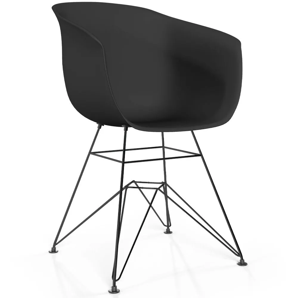 Esszimmerstuhl - Skandinavisches Design - Schwarze Beine - Polin image 8