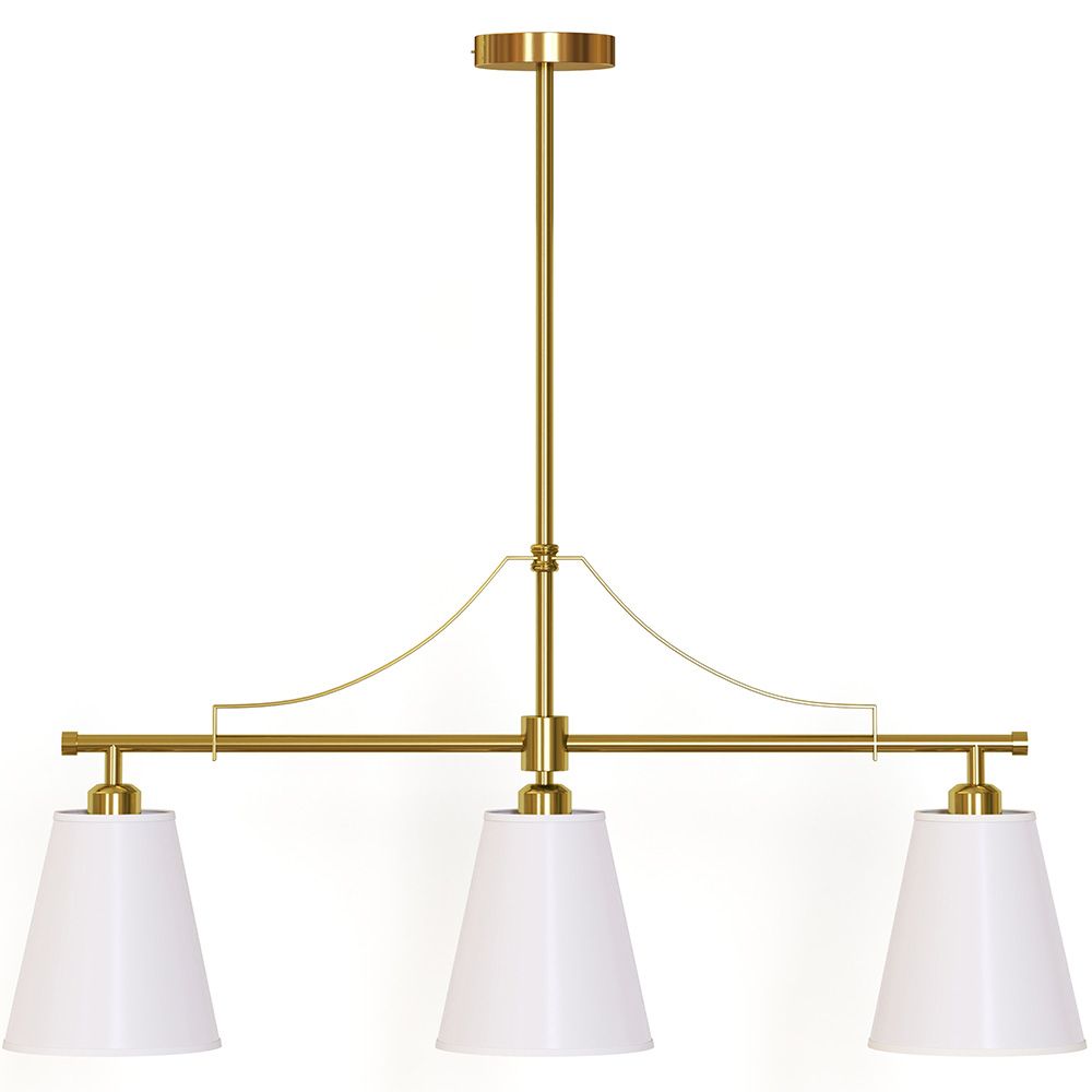 Hängeleuchte aus Metall in gealtertem Gold mit 3 Schirmen - Bubles image 8