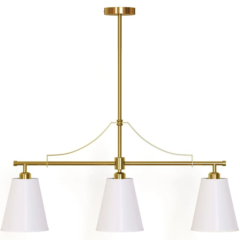 Hängeleuchte aus Metall in gealtertem Gold mit 3 Schirmen - Bubles image 8