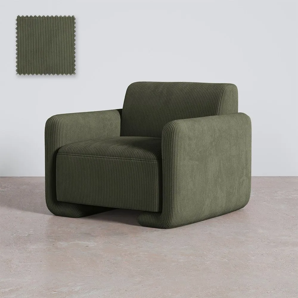 Sessel Gepolstert Mit Samtcord – Modernes Design - November image 8