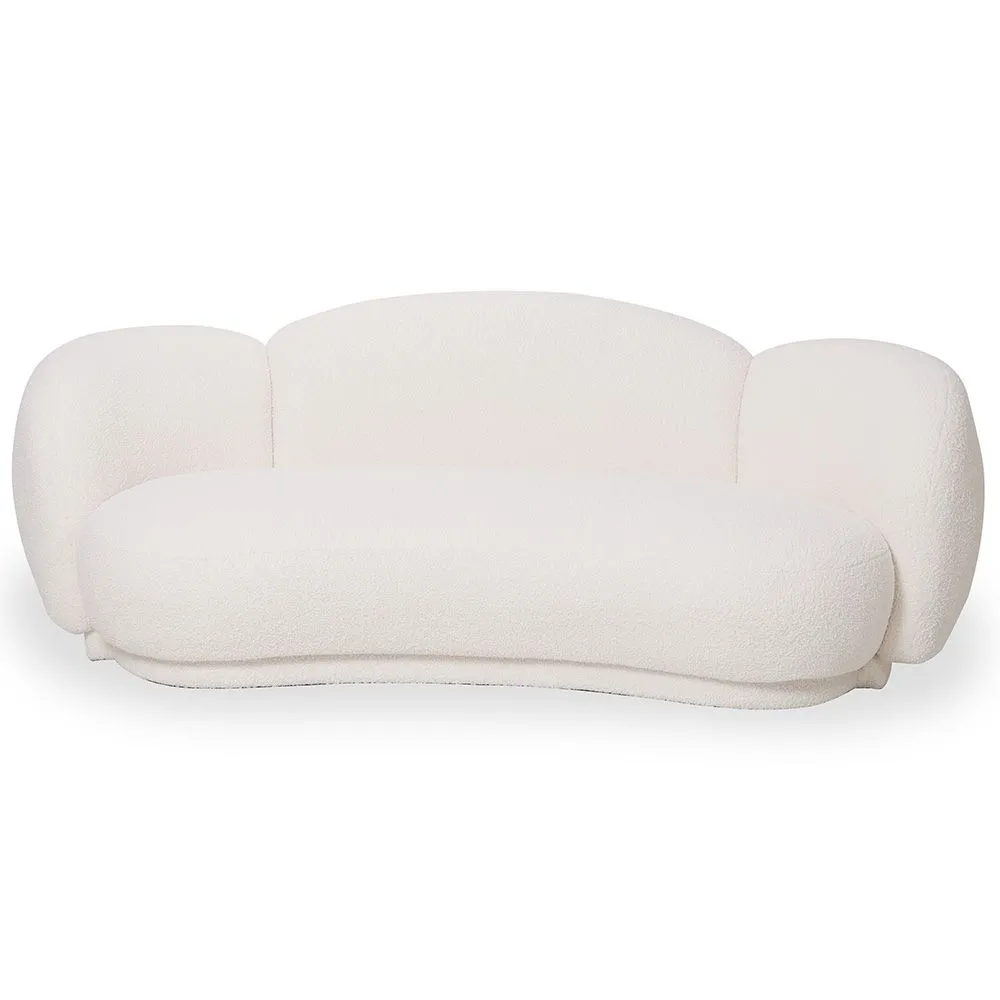 Gebogenes Sofa Mit Weißem Bouclé-Bezug – Modernes Und Elegantes Design - Sorela image 8