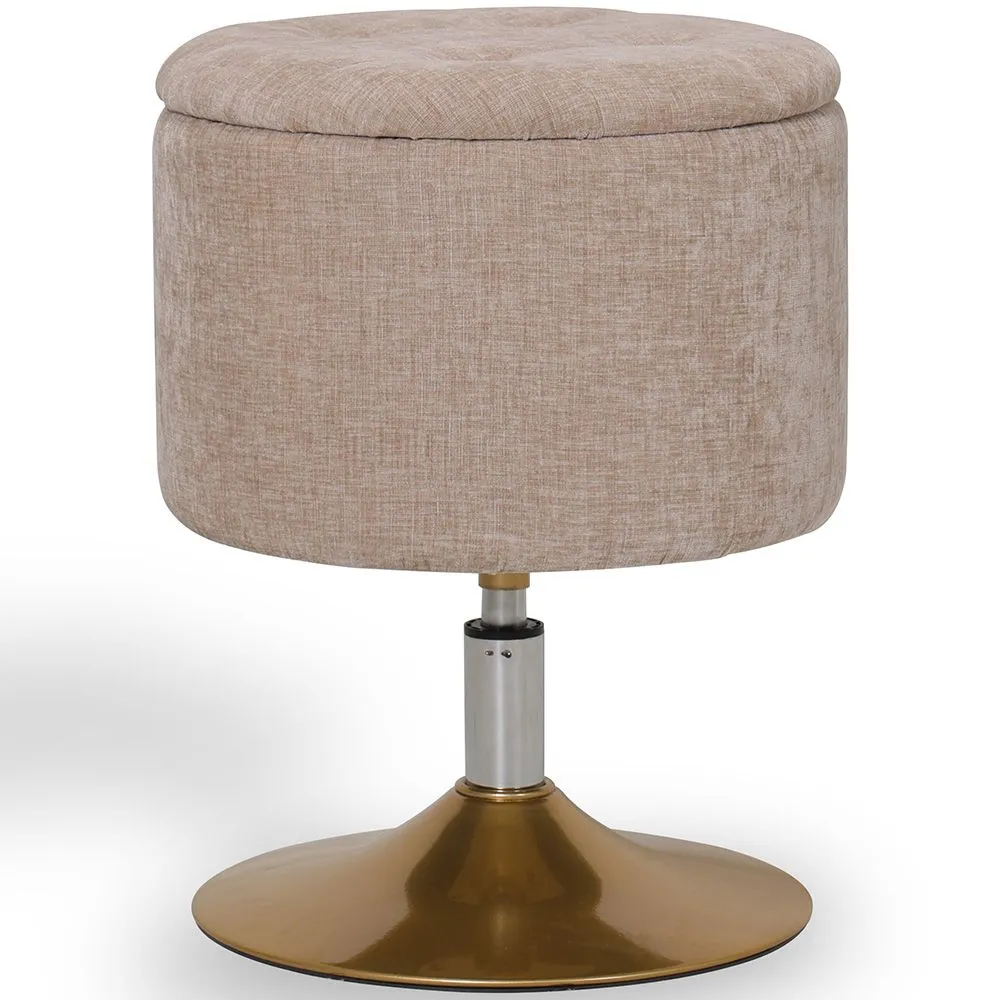 Hocker Mit Stauraum Gepolstert In Chenille - Tony image 8
