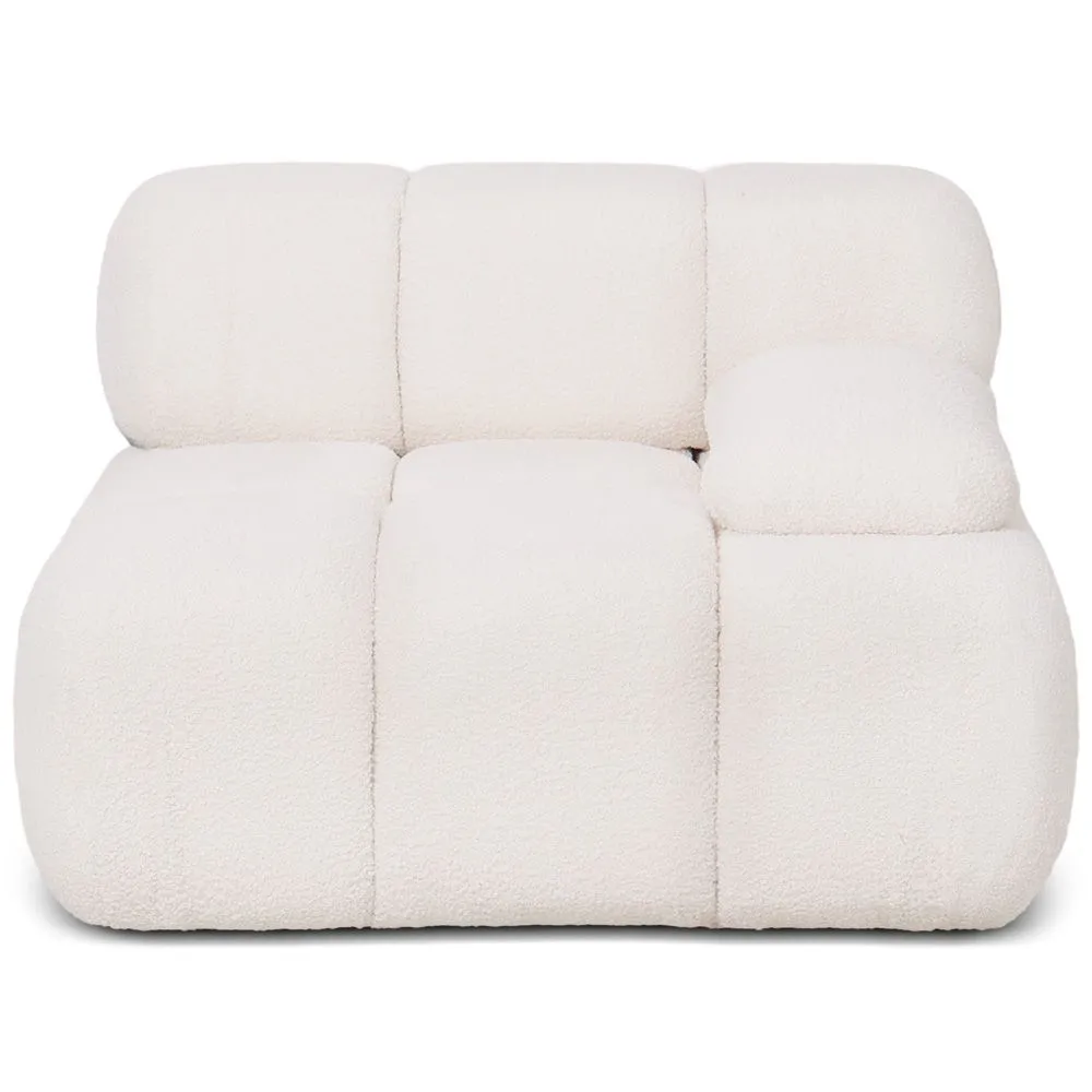 Modulares Ecksofa Links - Bezogen Mit Weißem Bouclé-Stoff - Bianca image 8