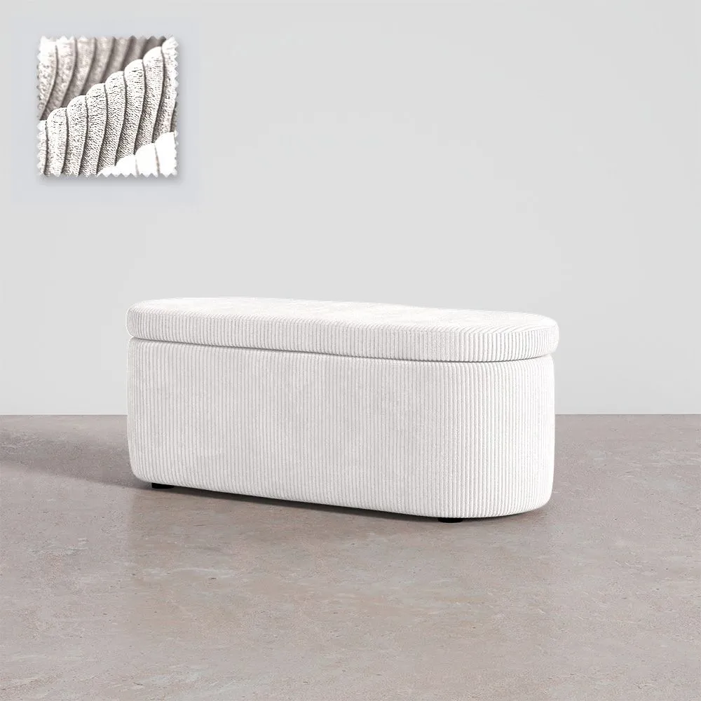 Bank Mit Innenstauraum Gepolstert In Samtcord-Stoff - Eiren image 8