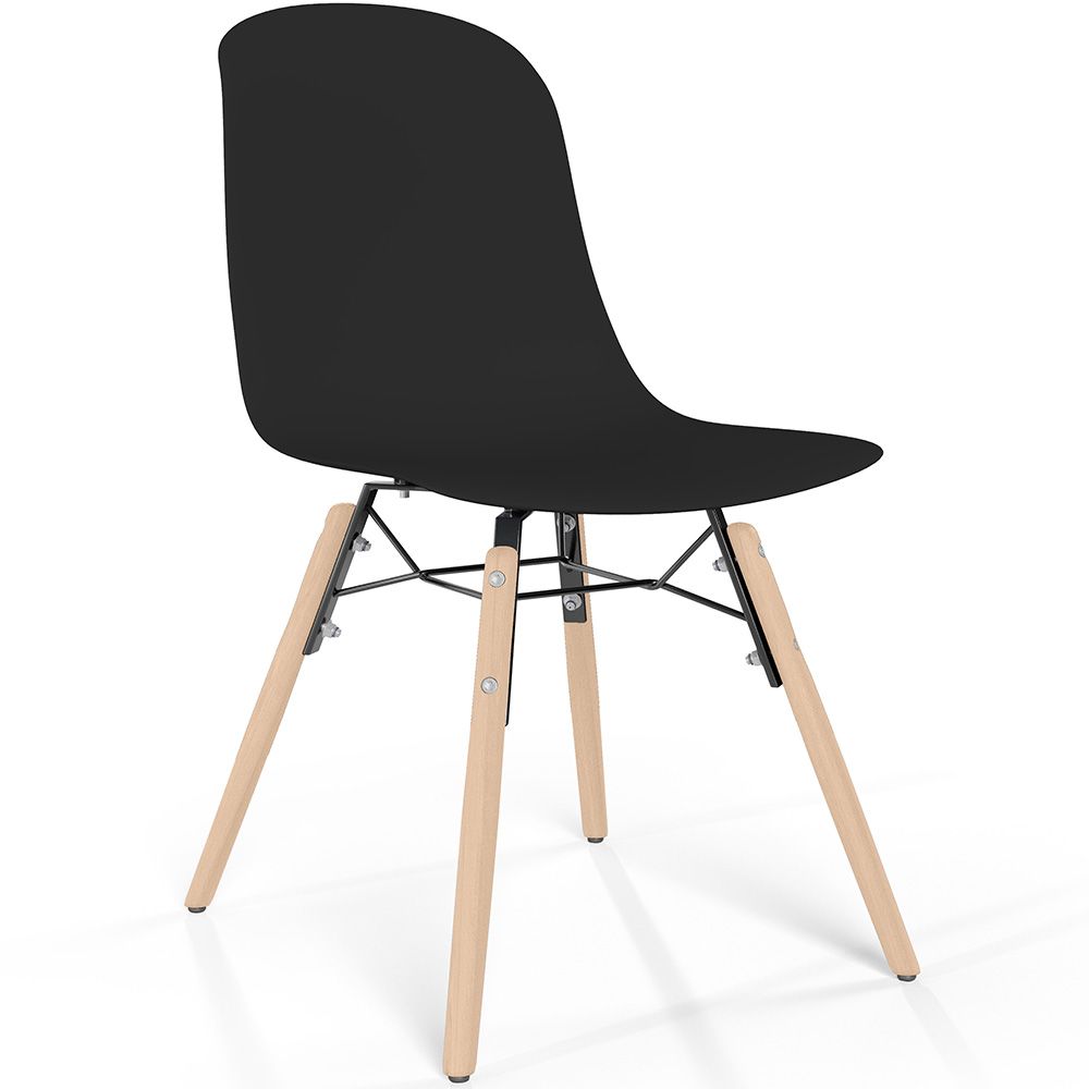 Esszimmerstuhl mit Beinen aus natürlichem Holz – Moderner Stil und Funktionalität -Broly image 8