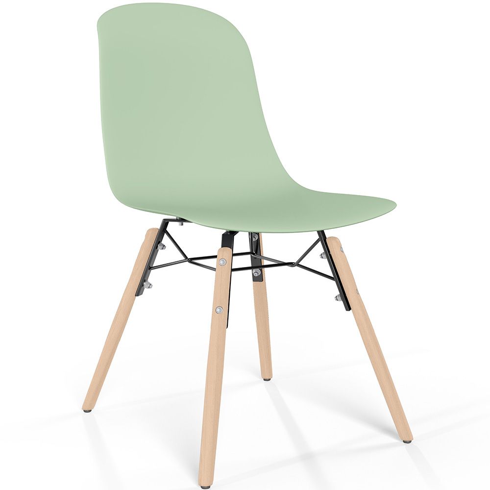 Esszimmerstuhl mit Beinen aus natürlichem Holz – Moderner Stil und Funktionalität -Broly image 8