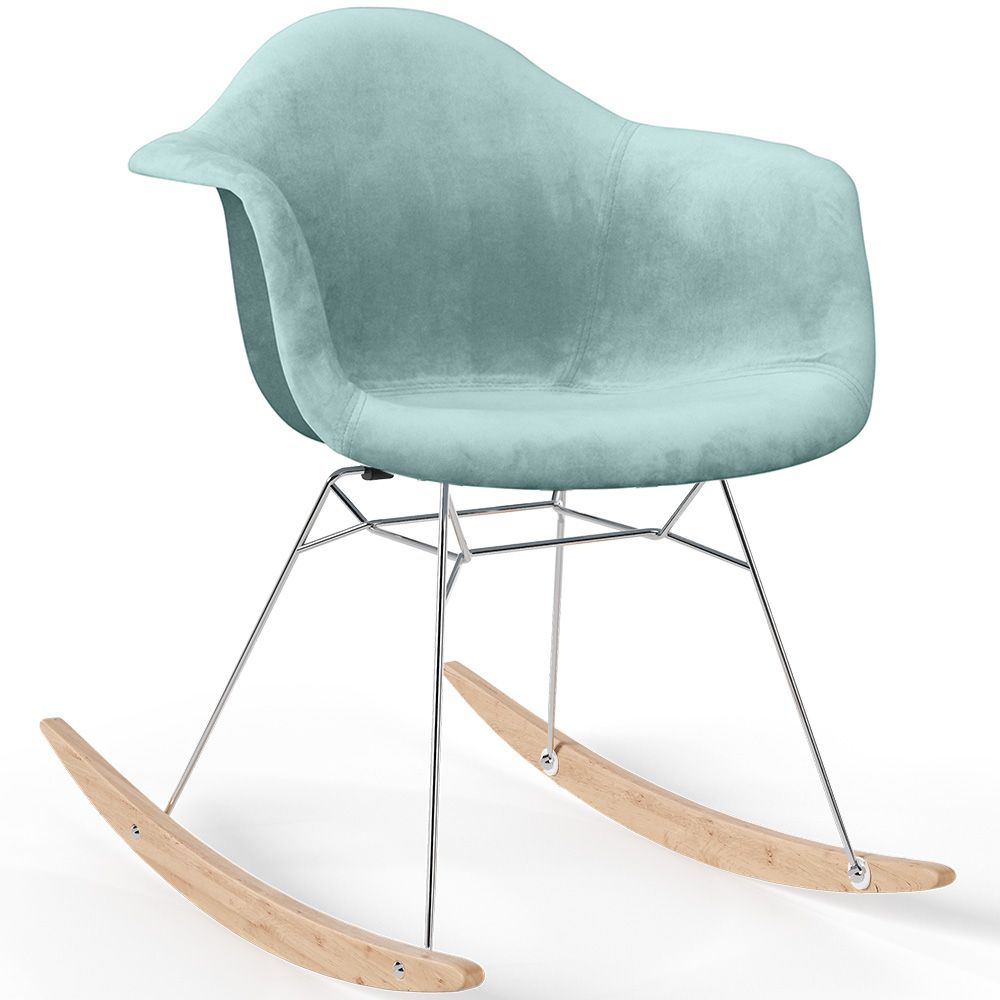 Schaukelstuhl Modern Stoff Gepolstert – Nordic Stil - Nordika image 8