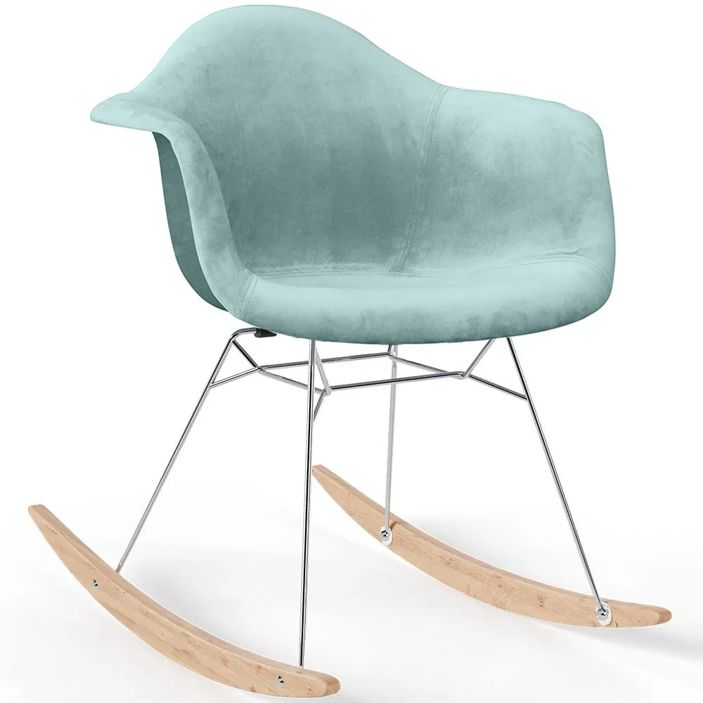 Schaukelstuhl Modern Stoff Gepolstert – Nordic Stil - Nordika image 8