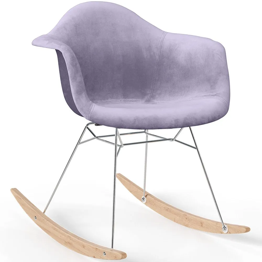 Schaukelstuhl Modern Stoff Gepolstert – Nordic Stil - Nordika image 8