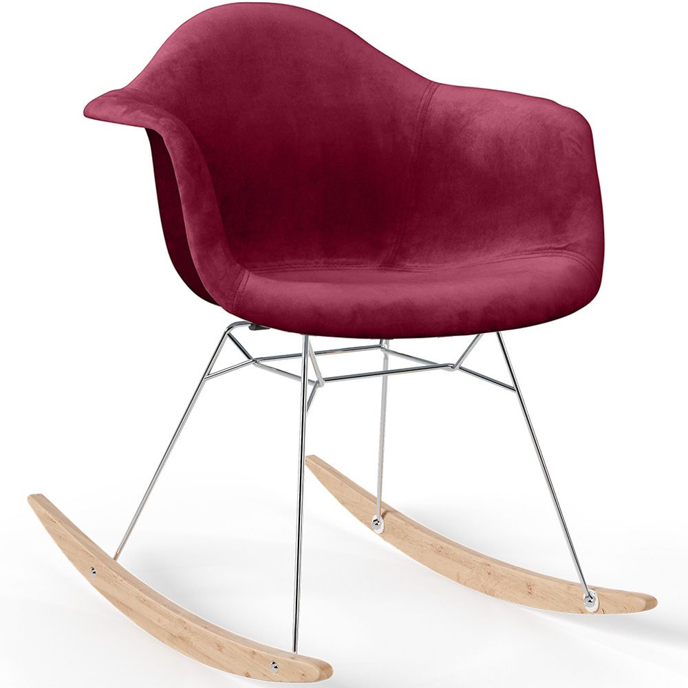 Schaukelstuhl Modern Stoff Gepolstert – Nordic Stil - Nordika image 8