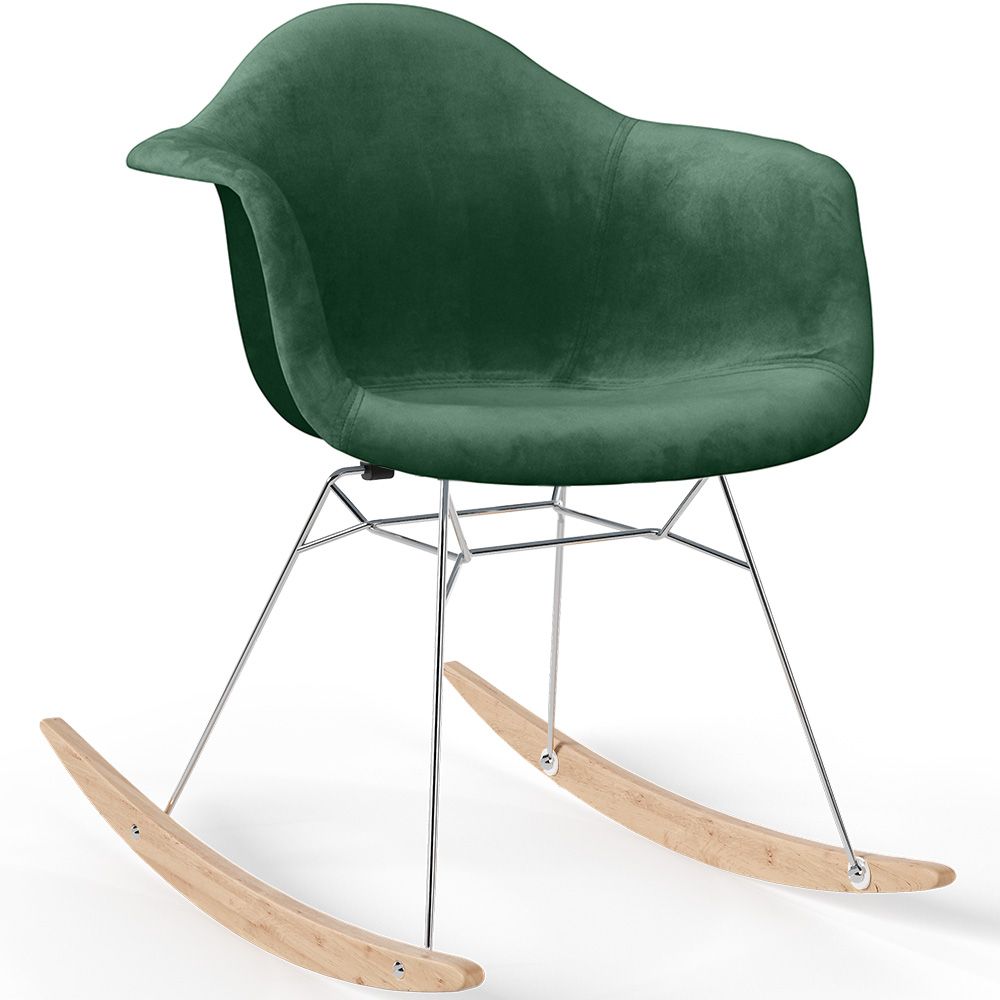Schaukelstuhl Modern Stoff Gepolstert – Nordic Stil - Nordika image 8