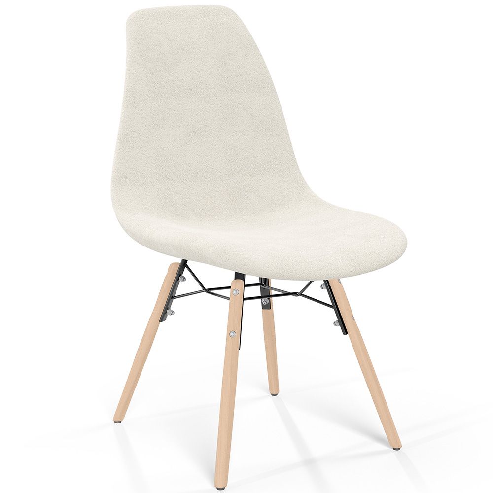 Esszimmerstuhl skandinavisch gepolstert in Bouclé – Esszimmer oder Schreibtisch - Skögur image 8