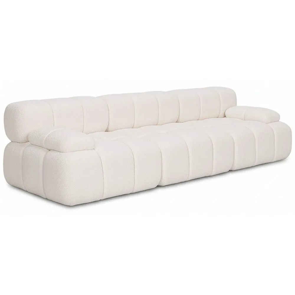 Modulares Sofa gepolstert in Bouclé-Stoff - 3/4-Sitzer - Bianca image 8