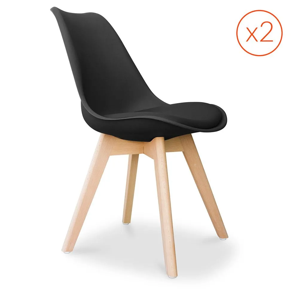 Lot von 2 Denisse stühle mit Kissen Skandinavisches design - Kunststoff image 8