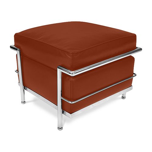 Quadratischer Fußhocker - Bezug aus Kunstleder - Kart image 8