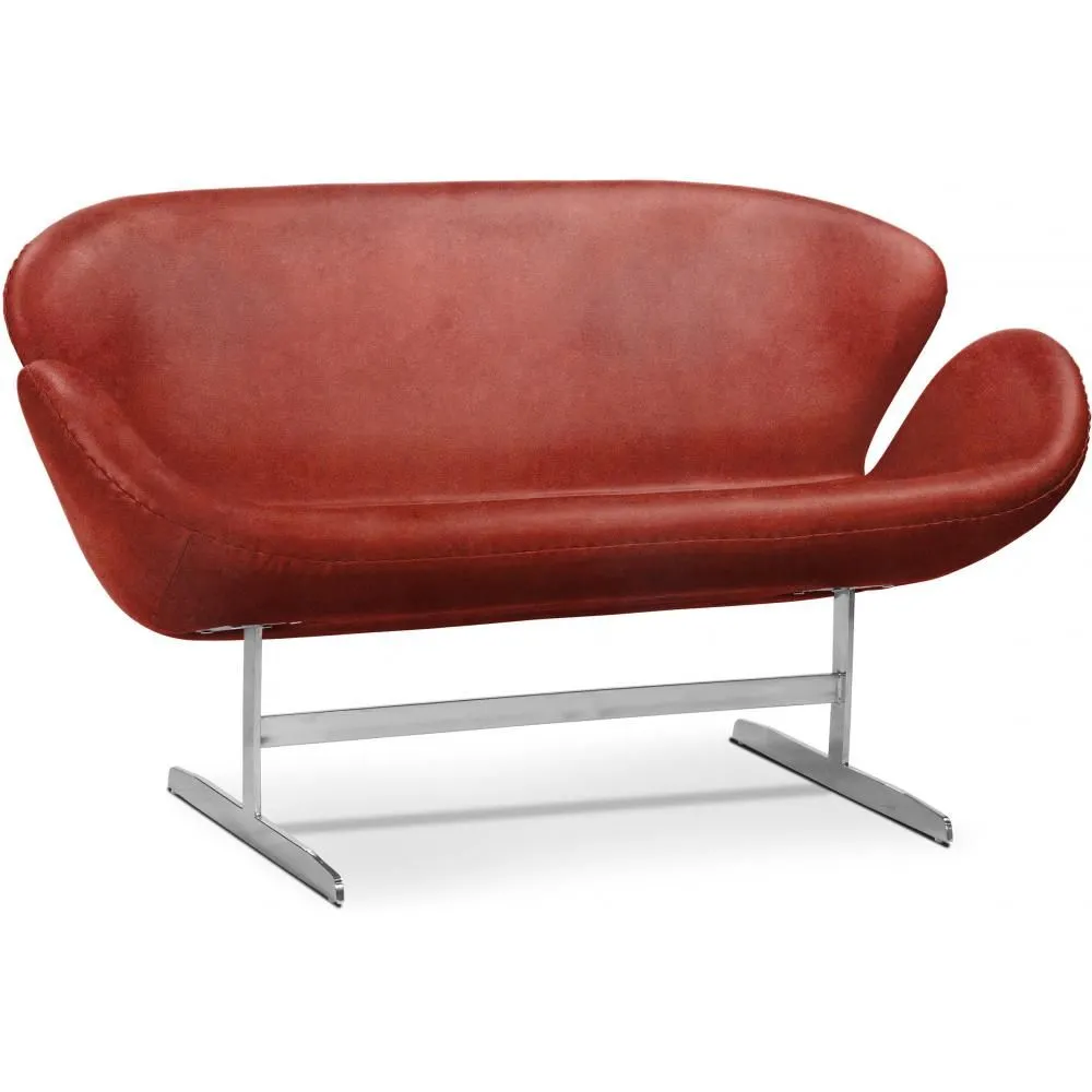 Gekrümmtes Sofa - Lederbezug - 2-Sitzer - Svin image 8