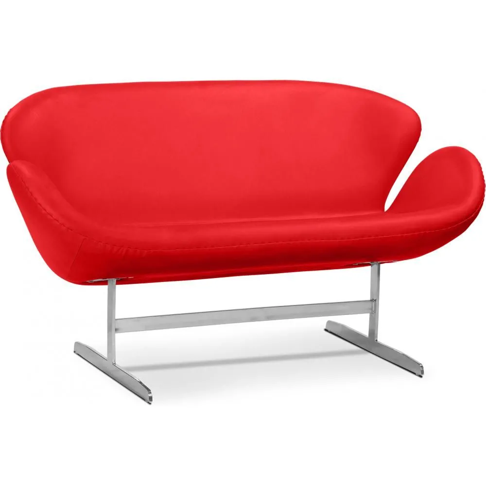 Gekrümmtes Sofa - Lederbezug - 2-Sitzer - Svin image 8