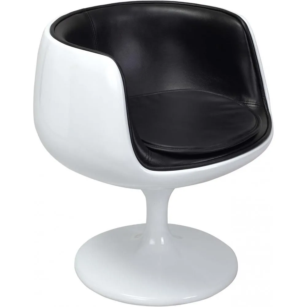 Loungesessel - Weißer Designerstuhl - Lederpolsterung - Geneva image 8