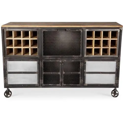 Weinschrank mit Rollen - Industriedesign - Avara image 8