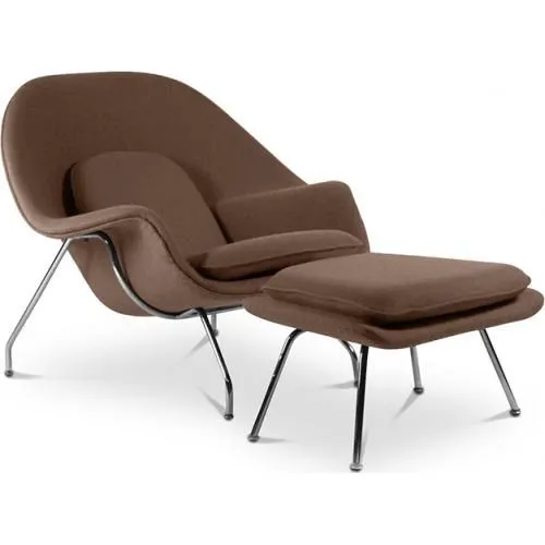 Designer Sessel mit Fußstütze - Bezug aus Stoff - Womb image 8