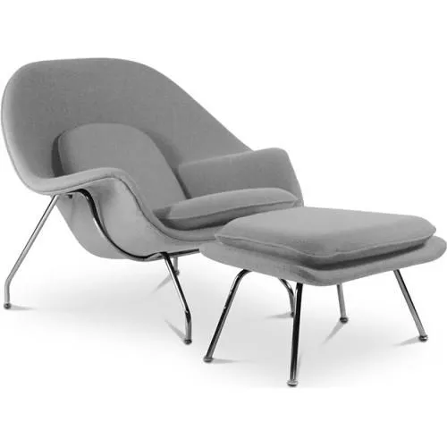 Designer Sessel mit Fußstütze - Bezug aus Stoff - Womb image 8