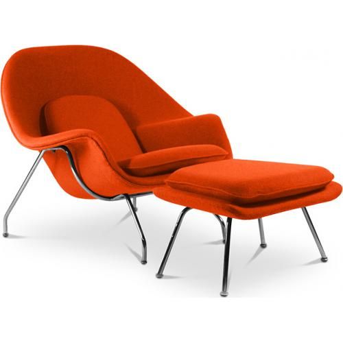 Designer Sessel mit Fußstütze - Bezug aus Stoff - Womb image 8