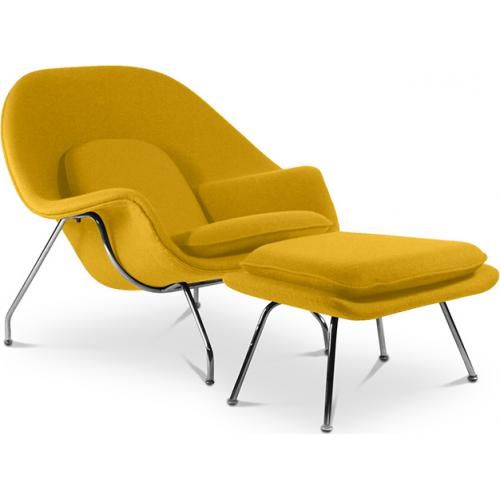 Designer Sessel mit Fußstütze - Bezug aus Stoff - Womb image 8