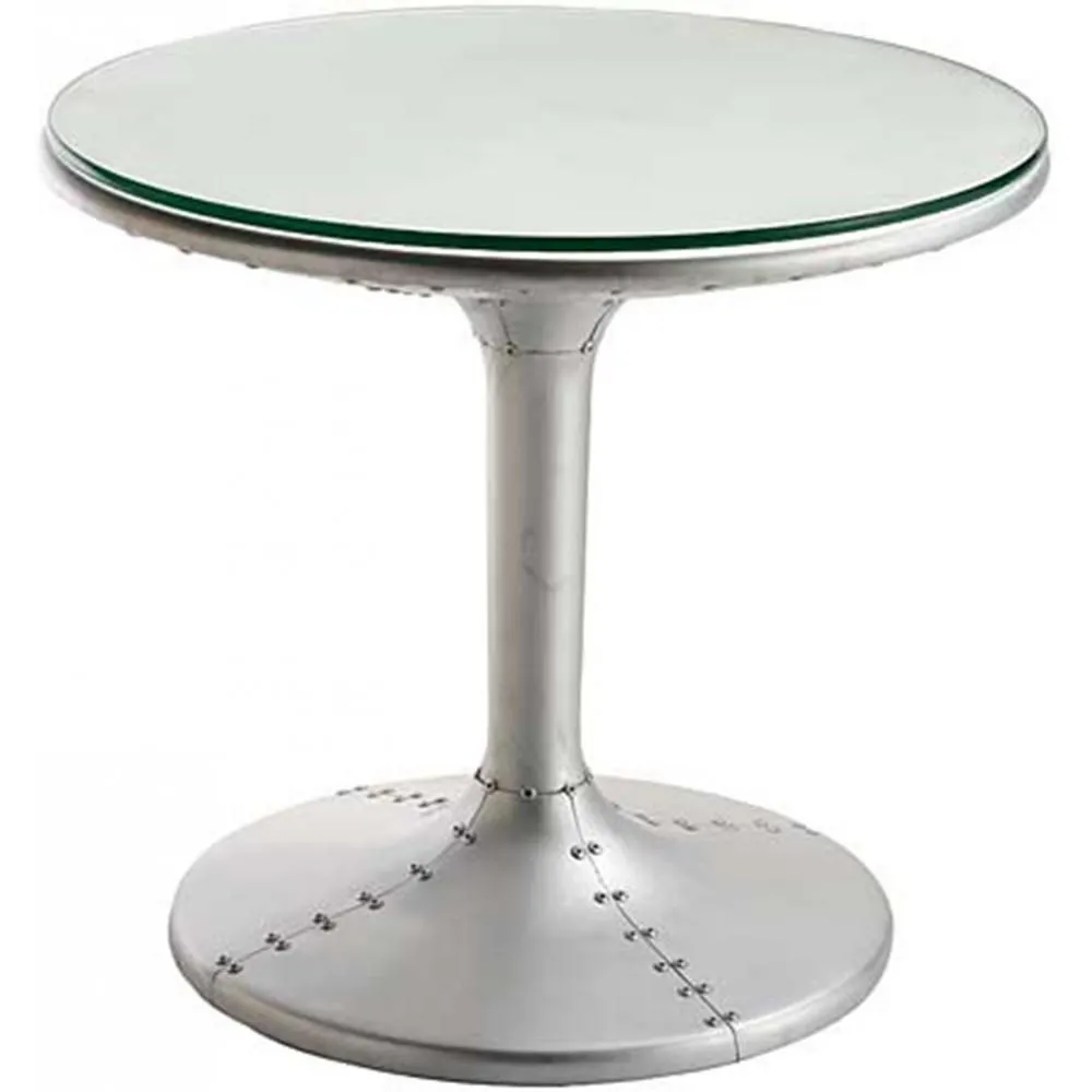 Runder Couchtisch - Beistelltisch im Luftfahrt-Design - Metall - Tulip image 8