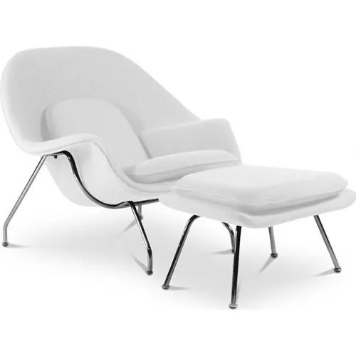 Designer Sessel mit Fußstütze - Bezug aus Stoff - Womb image 8