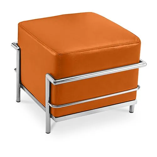 Quadratischer Fußhocker - Bezug aus Kunstleder - Kart image 8
