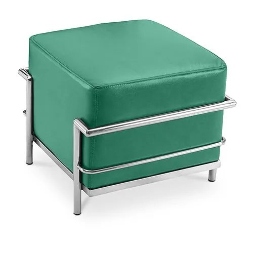 Quadratischer Fußhocker - Bezug aus Kunstleder - Kart image 8