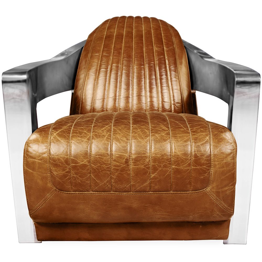 Designer-Armlehnsessel - Bezogen mit Leder - Lounge image 8