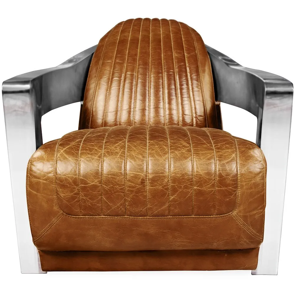 Designer-Armlehnsessel - Bezogen mit Leder - Lounge image 8