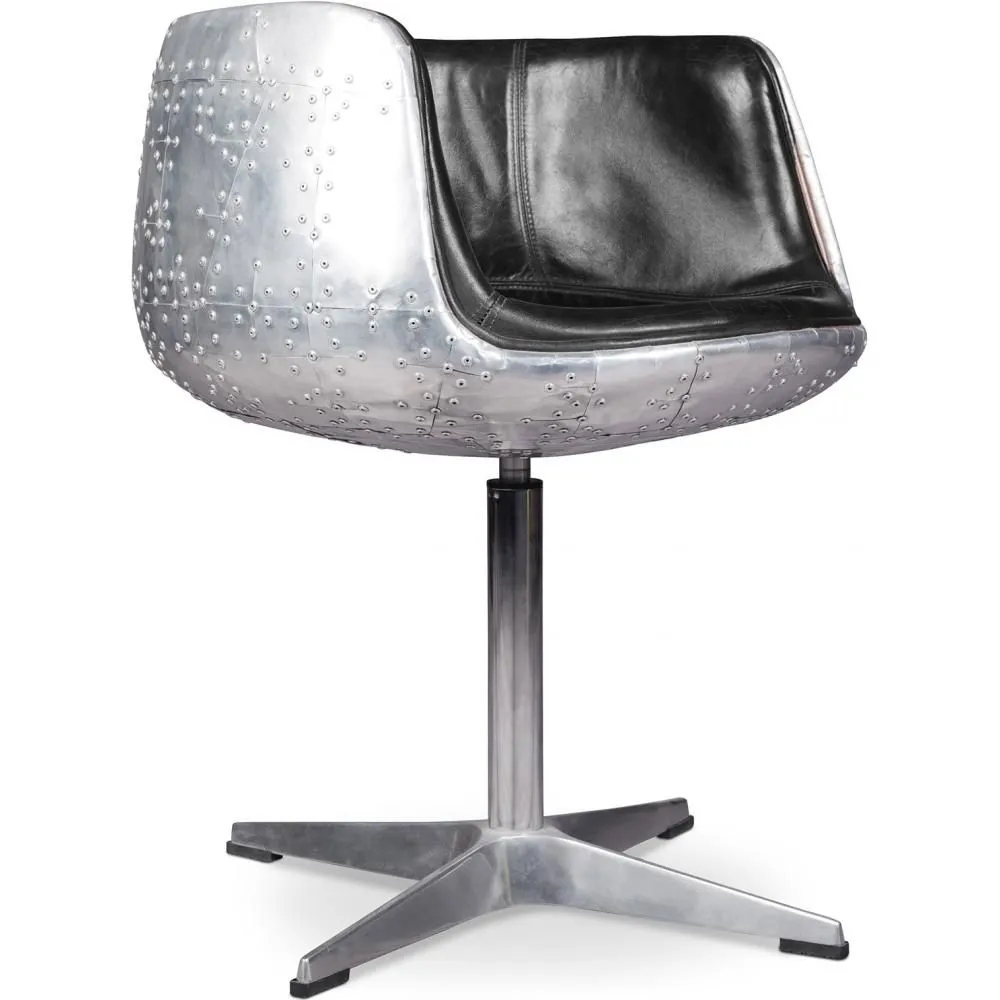 Loungesessel - Design Sessel - Leder & Metall - Cognac image 8