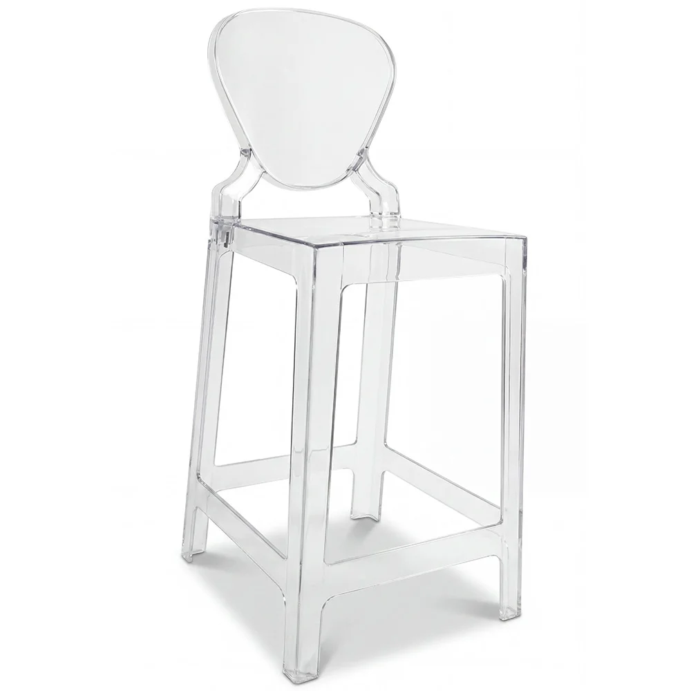 Barhocker mit Rückenlehne - Transparentes Design - 75cm - Victoria Queen image 8