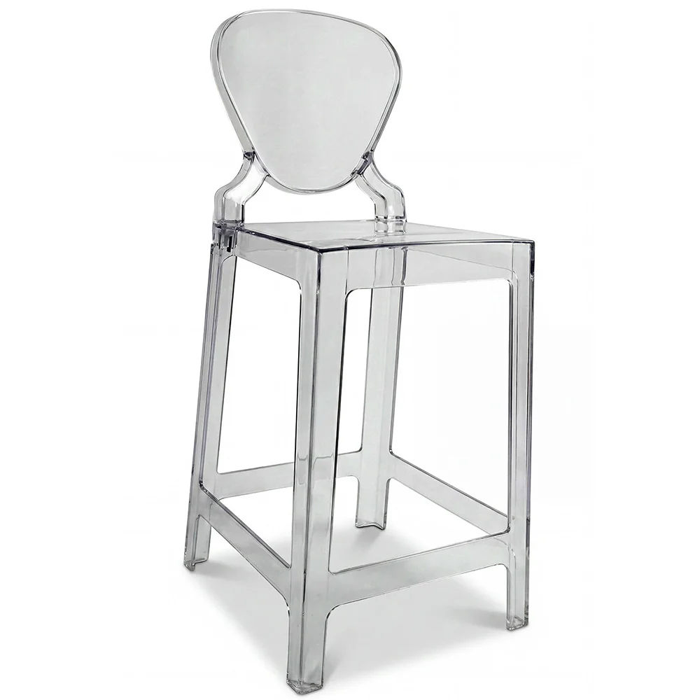 Barhocker mit Rückenlehne - Transparentes Design - 75cm - Victoria Queen image 8
