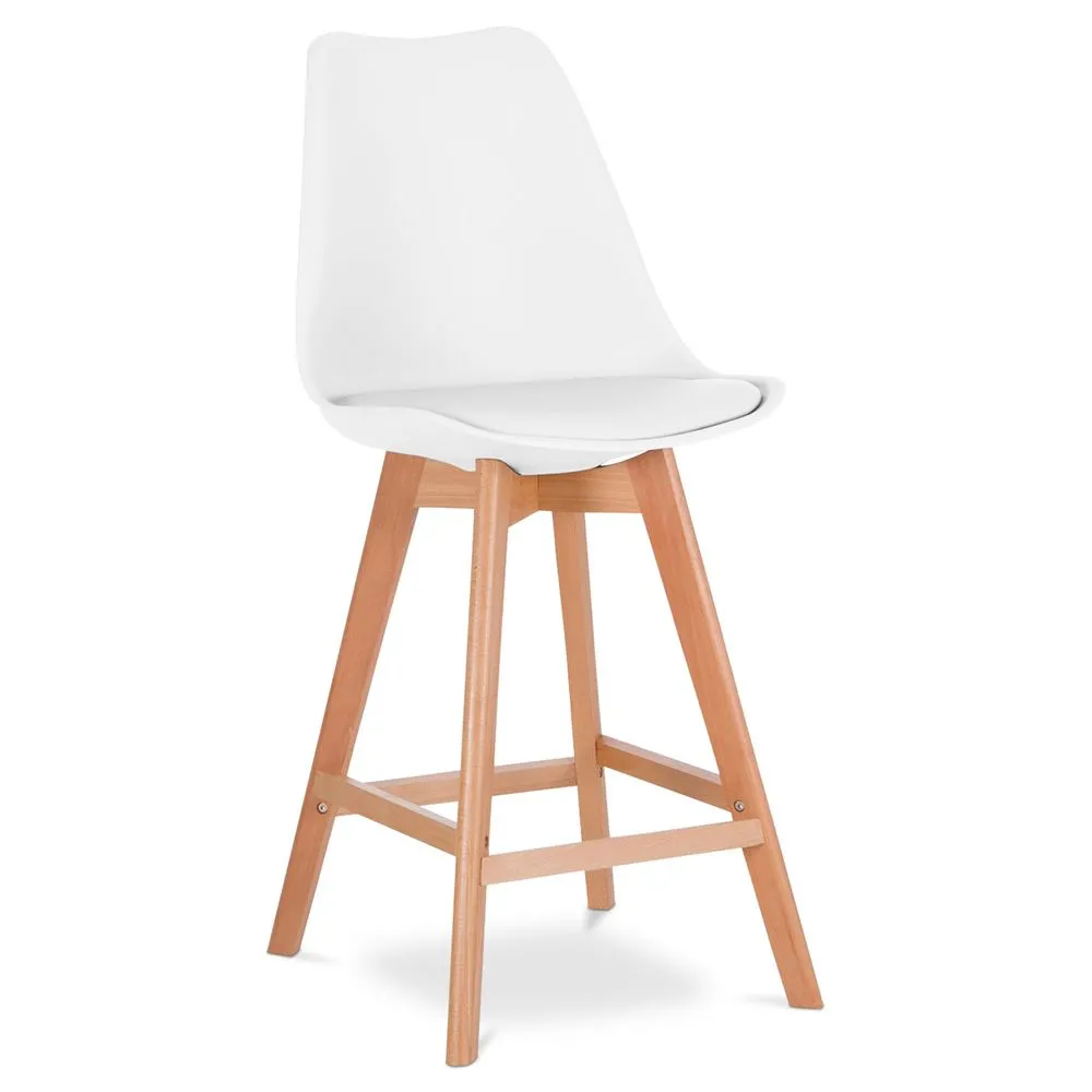 Hocker im skandinavischen Stil - Holzbeine - Denisse image 8