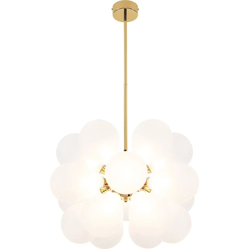 Deckenlampe mit Kristallkugeln - Pendelleuchte - Jacobella image 8