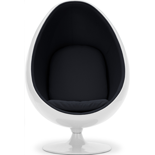 Designer-Sessel in Eiform - Eny - Kunstlederbezug