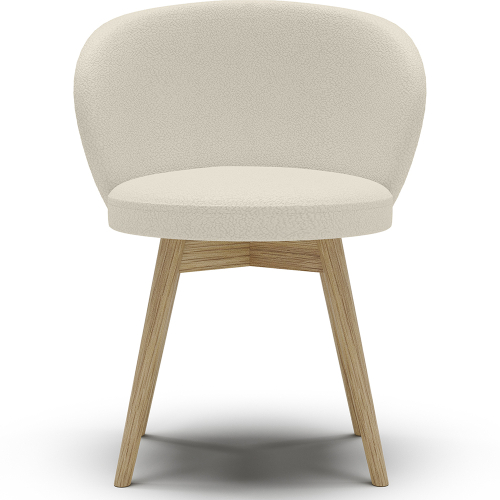 Bouclé-Stoff gepolsterter Sessel - Lounge Chair - Yuna