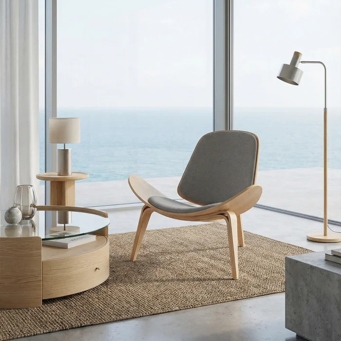 Designer-Sessel - Skandinavischer Sessel - Stoffbezug - Lucy