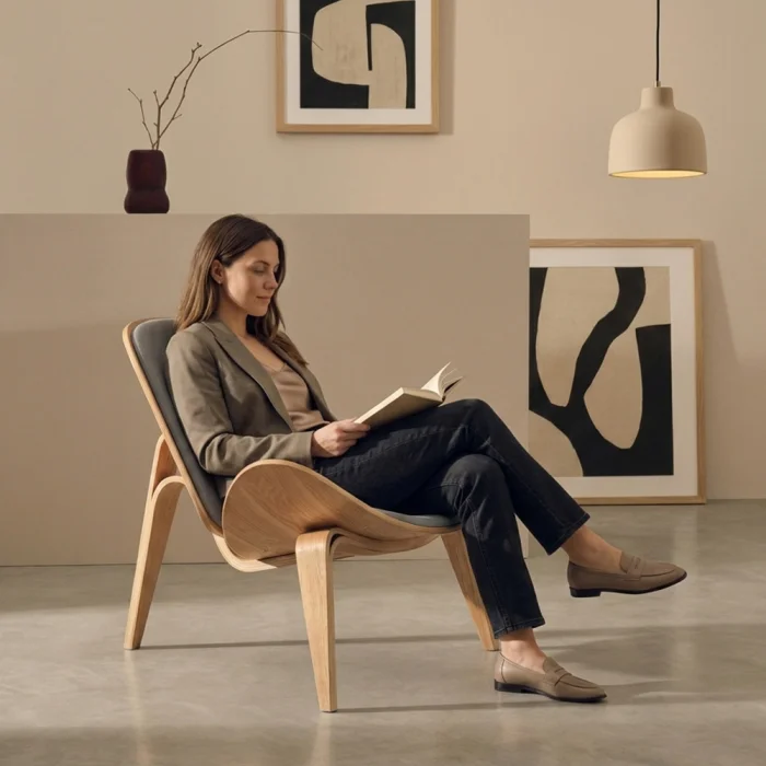 Designer-Sessel - Skandinavischer Sessel - Stoffbezug - Lucy
